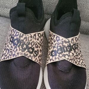 Adidas Black and Leopard Pattern Shoes